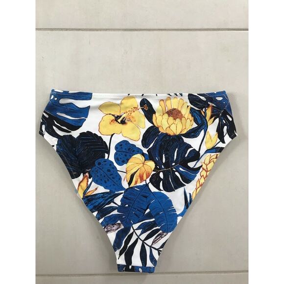 Cupshe Multicolor Floral High Waist Bikini Bottom Swimwear - Picture 4 of 7